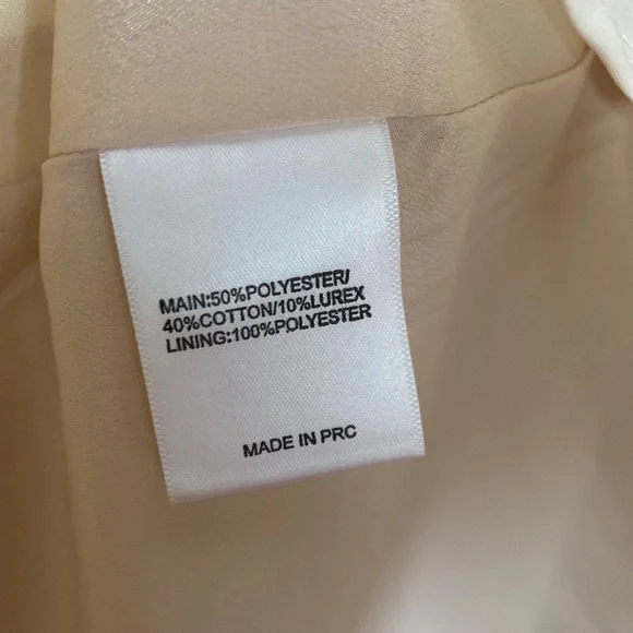 Keepsake The Label Dress Sleeveless with Cutouts Gold & Ivory Small - Picture 3 of 4